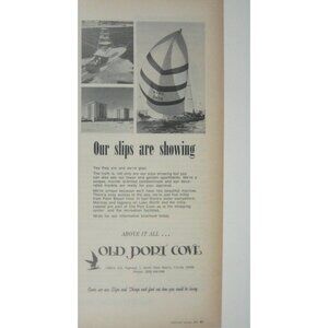 Old Port Cove Real Estate Print Ad 1971 Vintage Advertisement